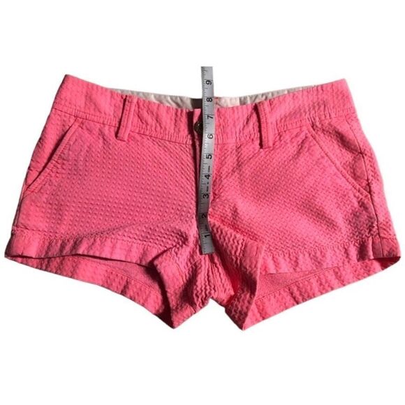Lilly Pulitzer Size 0 Textured Bright Pink The Walsh Short Vacation Cruise Beach - Picture 4 of 8